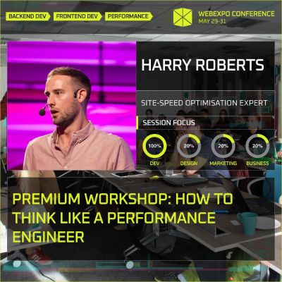 Naučte se performance na WebExpo od světové špičky, Harryho Robertse