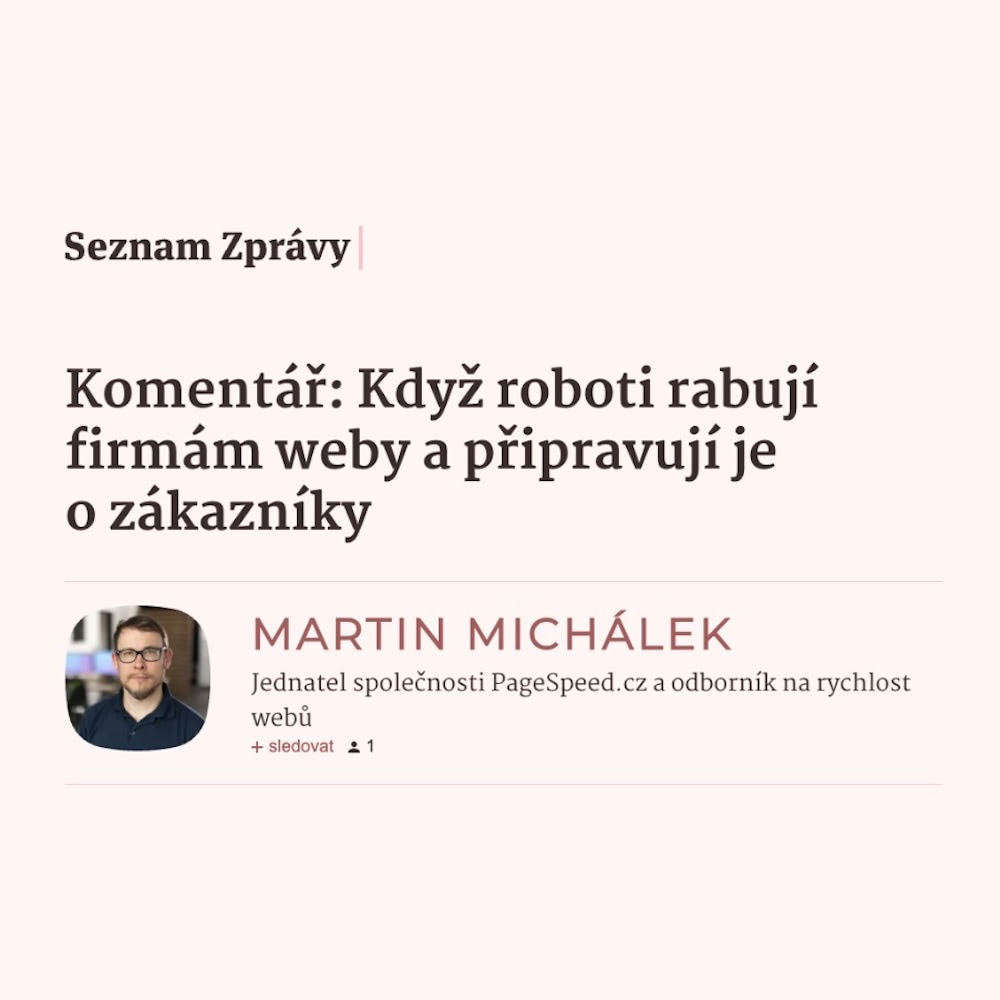 Ravaging Robots on the Web: A Commentary by Martin Michálek