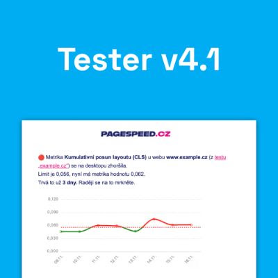 Tester verze 4.1: grafy v hlášeních, přehlednější modály…